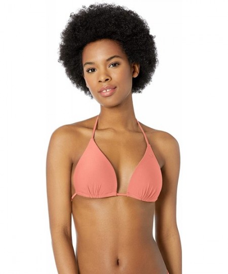 Tops Women's Classic Surf Moulded Tri Bikini Top - Rose Gold - CF18EYI5TZI