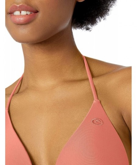 Tops Women's Classic Surf Moulded Tri Bikini Top - Rose Gold - CF18EYI5TZI