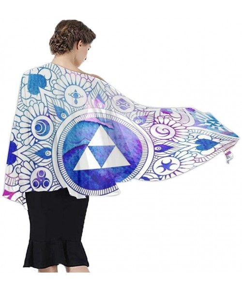 Cover-Ups Women Girl Beach Bikini Cover Up Chiffon Sarong Fashion Scarf Shawl Wrap - Legend of a Zelda Mandala - CE1908NL9CR