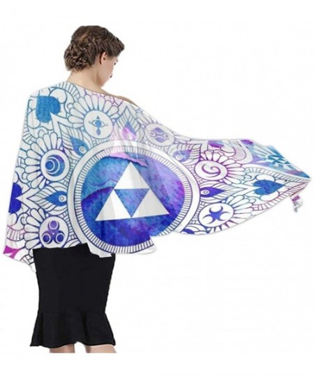 Cover-Ups Women Girl Beach Bikini Cover Up Chiffon Sarong Fashion Scarf Shawl Wrap - Legend of a Zelda Mandala - CE1908NL9CR