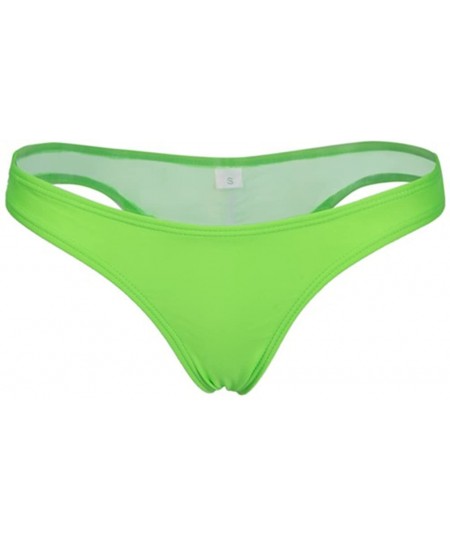 Bottoms Women's Bikini Bottom Thong Swimwear - Fluorescent Green - CT12I7GVYEB