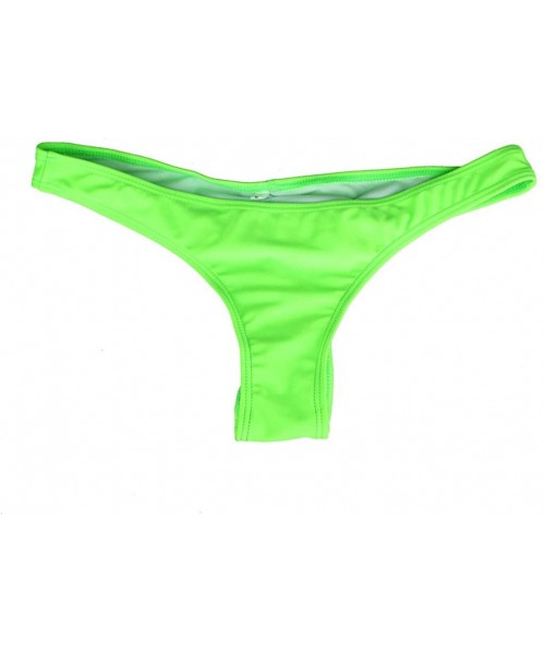 Bottoms Women's Bikini Bottom Thong Swimwear - Fluorescent Green - CT12I7GVYEB