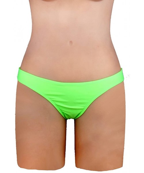 Bottoms Women's Bikini Bottom Thong Swimwear - Fluorescent Green - CT12I7GVYEB