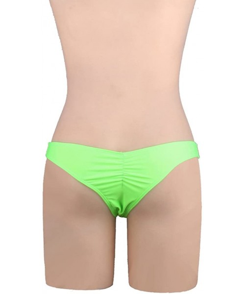 Bottoms Women's Bikini Bottom Thong Swimwear - Fluorescent Green - CT12I7GVYEB