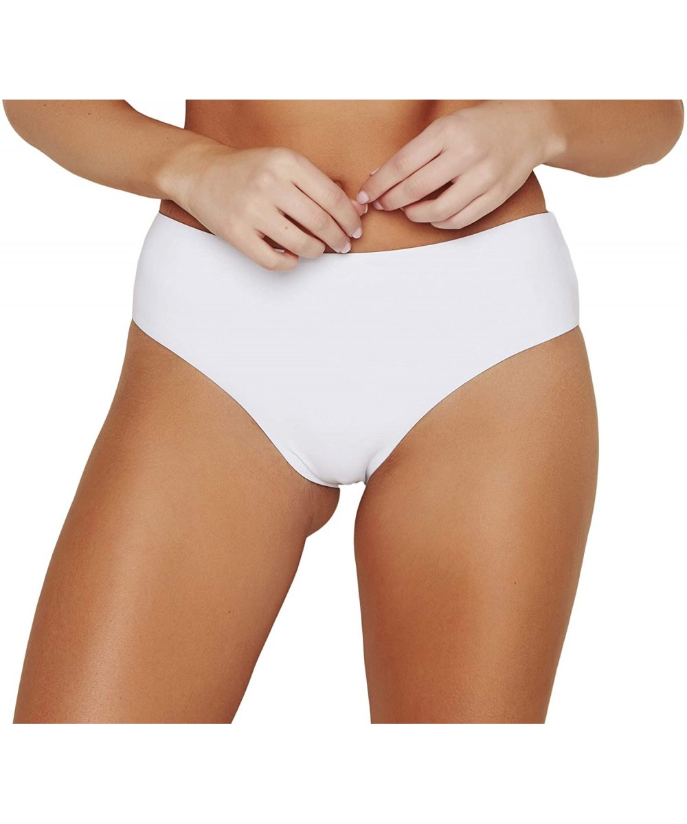 Bottoms Women's Seamless Moderate Coverage Seamless Bikini Bottom - White - CV18SW80K7T