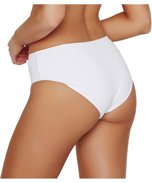 Bottoms Women's Seamless Moderate Coverage Seamless Bikini Bottom - White - CV18SW80K7T