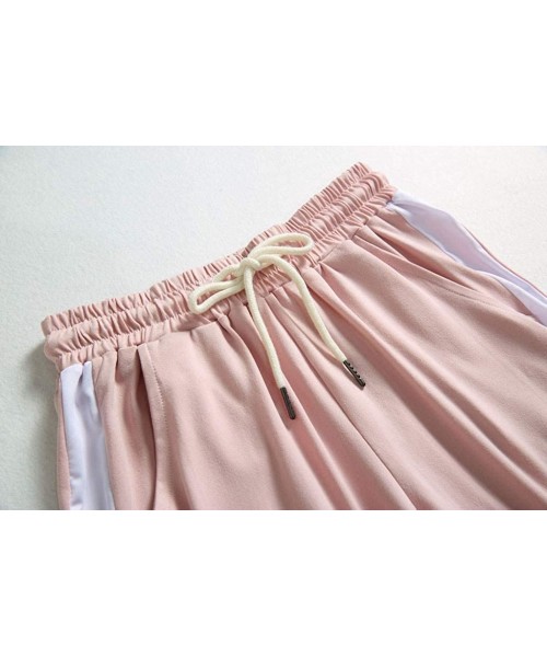 Board Shorts Fashion Women Striped Drawstring Sport Shorts Summer Beach Pants by Jushye - Pink - CH1905RSMAC