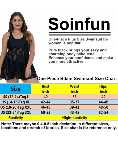 Sets Women's Plus Size Swimsuits One Piece Monokinis Swimwear Athletic Tankini - 2b- Black Swan（one Piece） - CZ18RDN27YZ