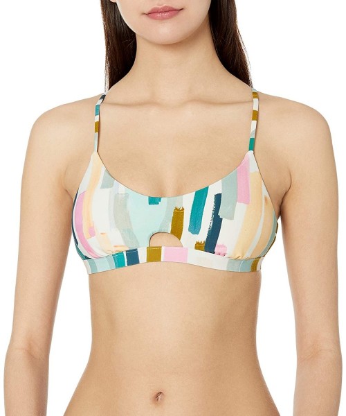 Tops Women's Bralette Bra Bikini Swimsuit Top - Multi//Paint Party - CS18Y259LMR