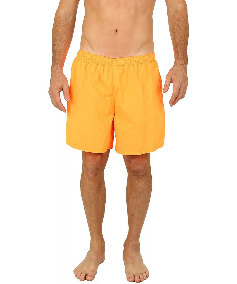 Trunks Men's Marti Shorts Swim Trunks Quick Dry Active - Neon Orange - C411ZA4XDQP