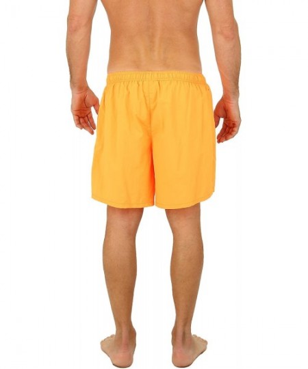 Trunks Men's Marti Shorts Swim Trunks Quick Dry Active - Neon Orange - C411ZA4XDQP