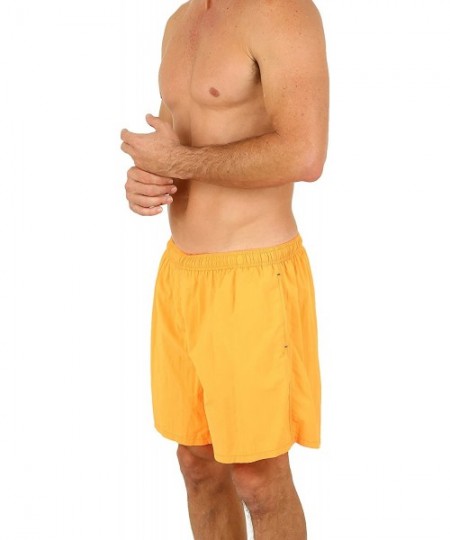 Trunks Men's Marti Shorts Swim Trunks Quick Dry Active - Neon Orange - C411ZA4XDQP