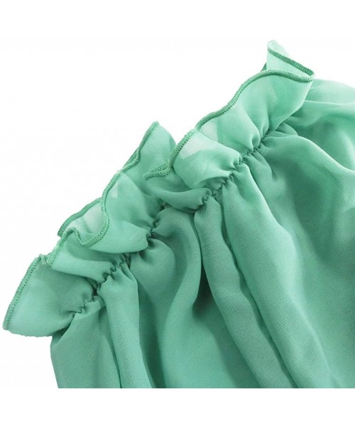 Board Shorts Cover Ups for Swimwear Sheer Chiffon Shawls Fashion Scarves Wraps Evening Dresses - Green - CH18RIGEXQG