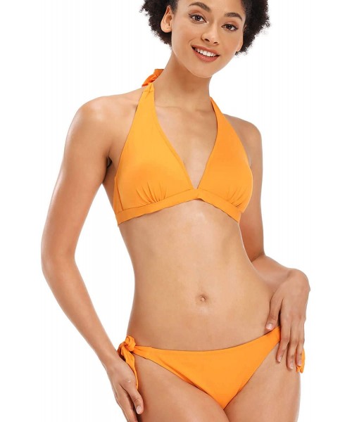 Sets Womens Bikini Swimsuits - Bikinis for Women - Swimsuits for Women - Flame Orange - CA193IC58TW