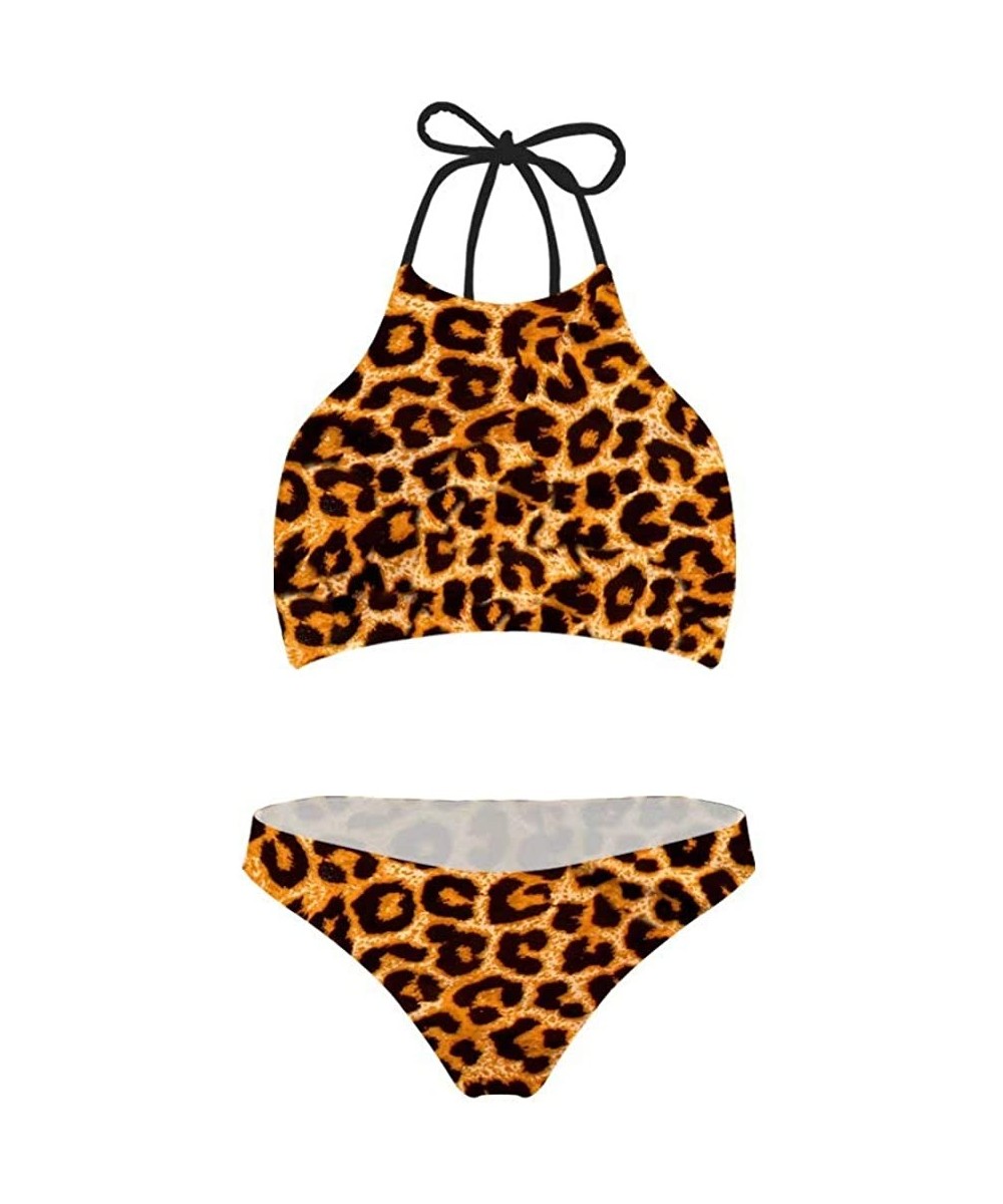 Sets Swimwear Sexy Beach Swiming Surfing Bathing Suit High Neck Two Piece Padded Bikini Sets Women Swimsuit Size S-XXL - Skin...