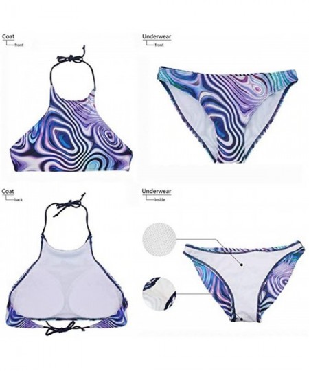 Sets Swimwear Sexy Beach Swiming Surfing Bathing Suit High Neck Two Piece Padded Bikini Sets Women Swimsuit Size S-XXL - Skin...