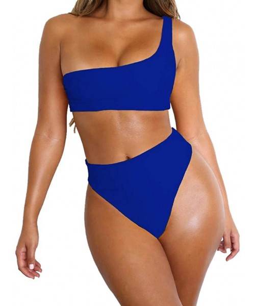 Sets Triangel Bikini Swimsuit for Women- Women's Halter Triangle Bikini Swimsuits String Two Piece Bathing Suit - Blue - CO18...