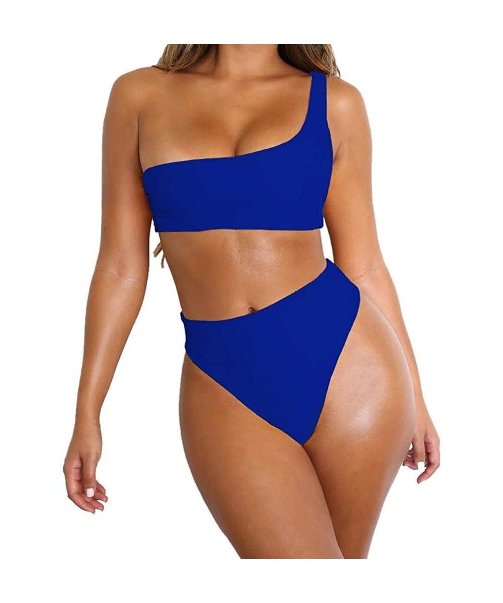 Sets Triangel Bikini Swimsuit for Women- Women's Halter Triangle Bikini Swimsuits String Two Piece Bathing Suit - Blue - CO18...