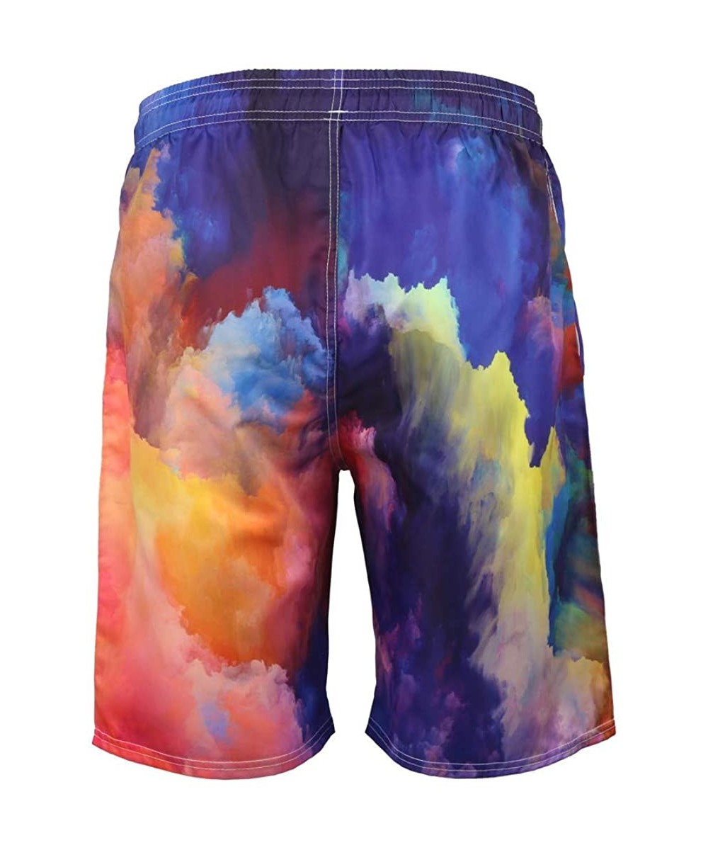 Board Shorts Men's Summer Fashion 3D Printed Shorts Recreational Sports Beach Pants - 04 Multicolor - CS18SS9D7XC