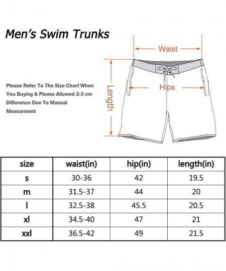 Trunks Fashion Mens Swim Trunks Cool Quick Dry Board Shorts Bathing Suit with Side Pockets - Multi16 - CH18RSAOQMI