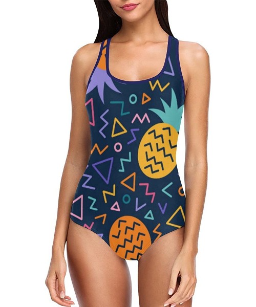 One-Pieces Unique Tropical Fruit One Piece Swimsuit Swimwear Bathing Suit for Women Juniors (XS-3XL) - Multi 12 - C318ESHY54A