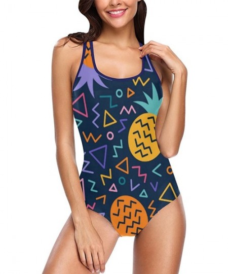 One-Pieces Unique Tropical Fruit One Piece Swimsuit Swimwear Bathing Suit for Women Juniors (XS-3XL) - Multi 12 - C318ESHY54A