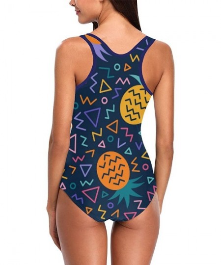 One-Pieces Unique Tropical Fruit One Piece Swimsuit Swimwear Bathing Suit for Women Juniors (XS-3XL) - Multi 12 - C318ESHY54A