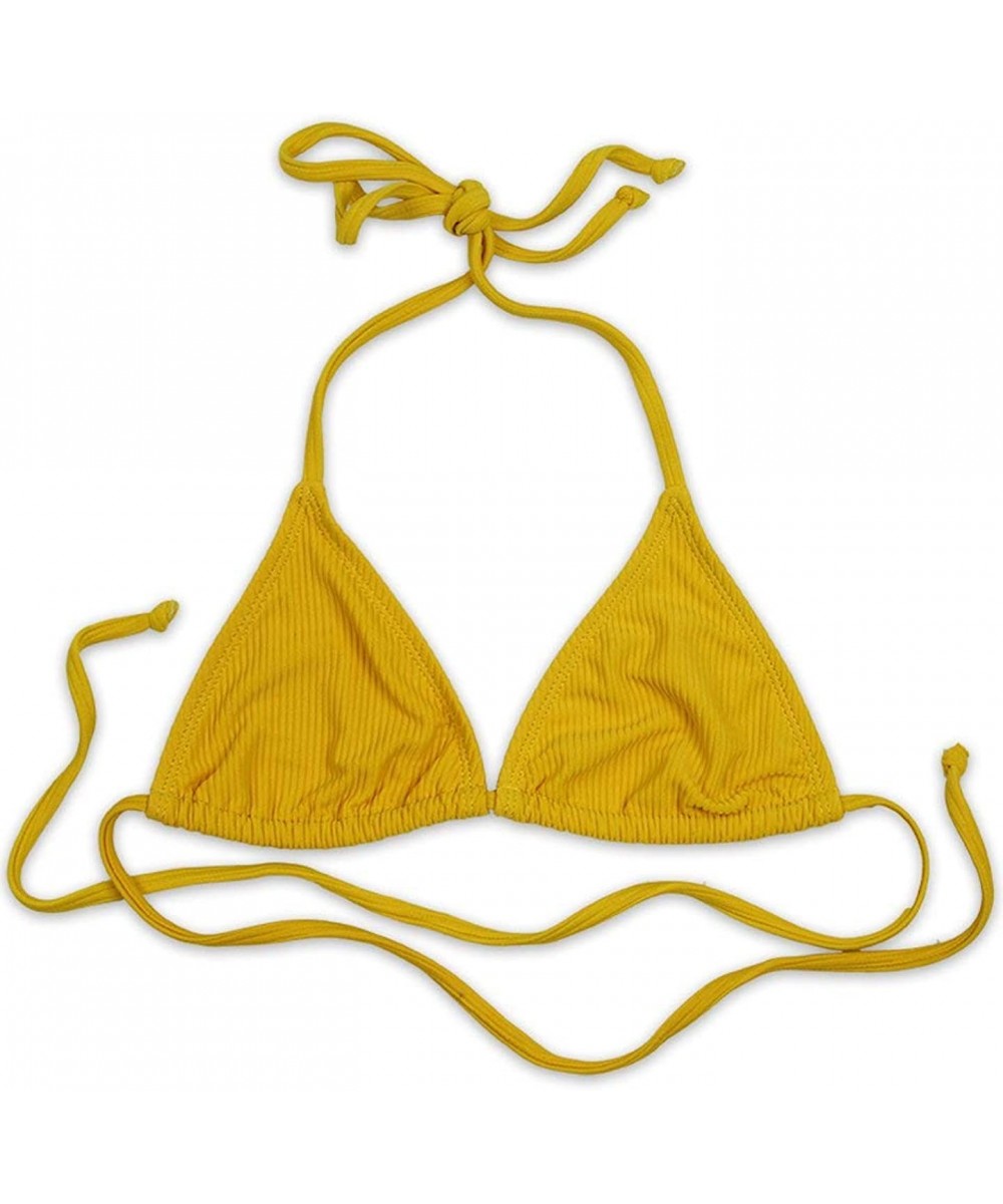 Tops Tie Back Minimal Triangle Top - Yellow - CE18K2XMG6T