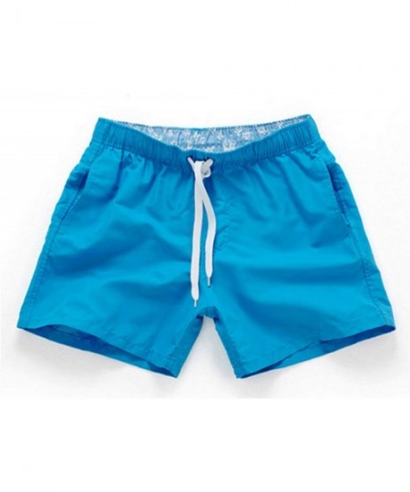 Briefs Men Swimsuit Mens Swimming Shorts Quick Drying Swim Trunks Swimwear Surf Boxer Briefs - Sky Blue - CF1908W39SW