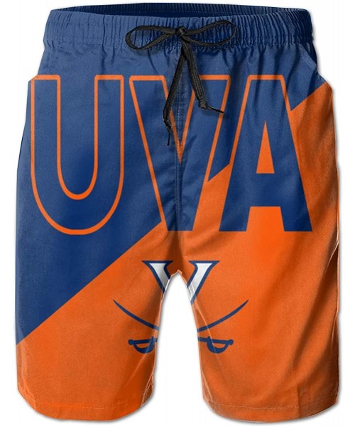 Board Shorts Men's Drawstring Shorts Creative Graphic Printing Casual Beach Pants - Virginia Cavaliers - CO190WTKKC2