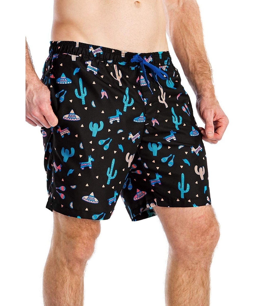 Board Shorts Men's Bright Swim Trunks for Spring Break and Summer - Board Shorts for Guys - Blackfiesta - CP18OTHOZUX