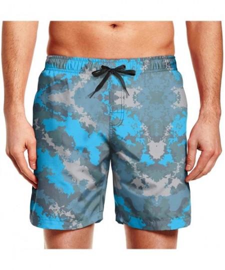 Board Shorts Blue Desert camo Men Board Shorts Running Skate Quick Dry Board Short - White-194 - CG18O75DTMT