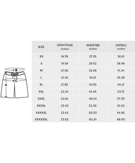 Board Shorts Men's Printed Board Shorts Loose Fit Quick Dry No Mesh Lining - Design 4 - C118R7CHLM0