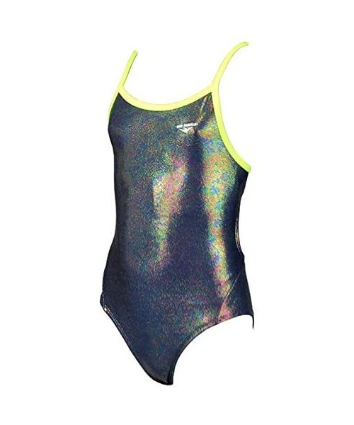 Racing Women's Irid Oil Foil Wing Back Swimsuit - Navy - C211VA8DDUV