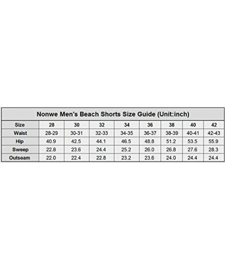 Board Shorts Men's Quick Dry Wave Pattern with Mesh Lining Board Shorts - Gray Stpried - CH182A064HK