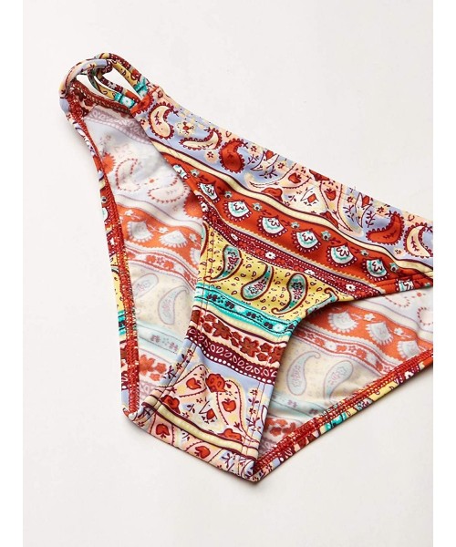 Tankinis Women's Mila Mid Rise Bikini Bottom Swimsuit - Bangalow Paisley - C312N8PX1TQ