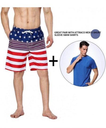 Trunks Mens Swim Trunks Summer Beach Shorts Board Shorts Pockets 4th of July - Us Flag4 - CH180RK8M5M