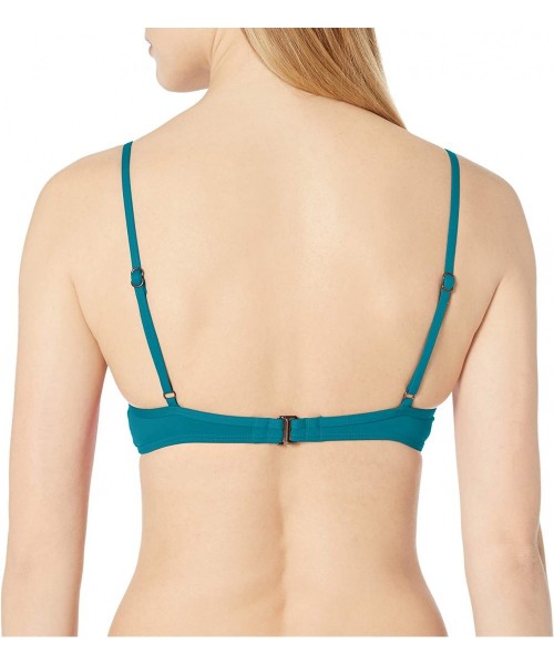 Tops Women's Underwire Bra Bikini Swimsuit Top - Peacock - CA18ZMLZQZN