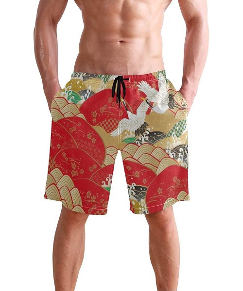 Board Shorts Mens Swim Trunks-Hummingbird Beach Board Shorts with Pockets Casual Athletic Short - Picture3 - CK18TH69MII