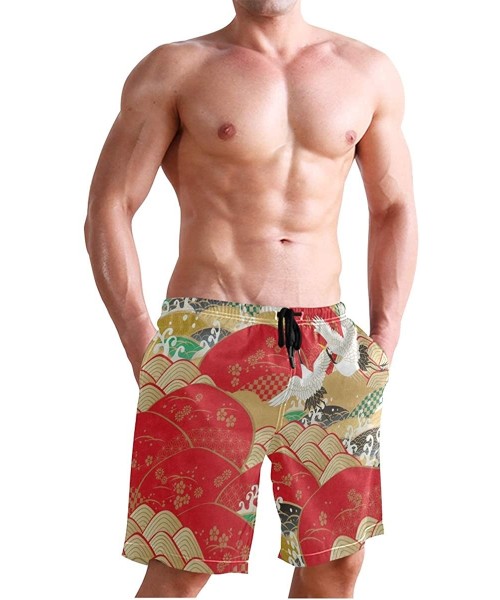 Board Shorts Mens Swim Trunks-Hummingbird Beach Board Shorts with Pockets Casual Athletic Short - Picture3 - CK18TH69MII