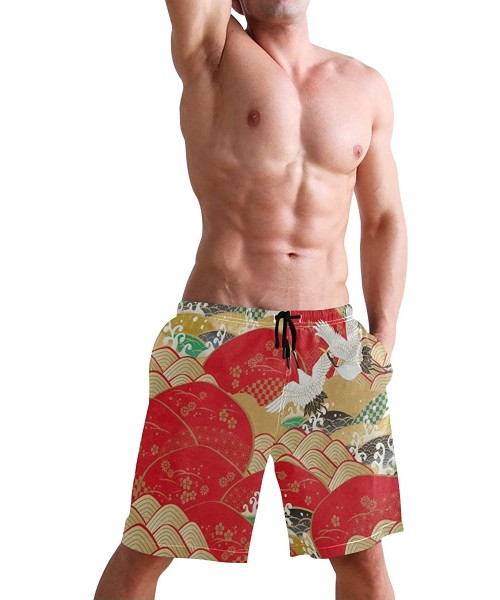 Board Shorts Mens Swim Trunks-Hummingbird Beach Board Shorts with Pockets Casual Athletic Short - Picture3 - CK18TH69MII