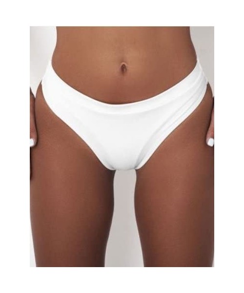 Bottoms Women's Swimwear Tab Hipster Bikini Bottom - White - CT185SG29NK