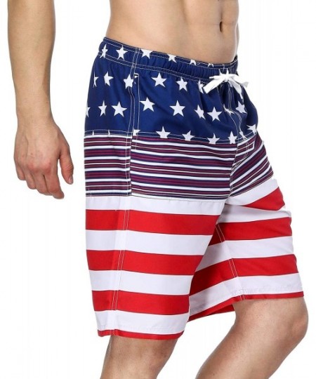 Trunks Mens Swim Trunks Summer Beach Shorts Board Shorts Pockets 4th of July - Us Flag4 - CH180RK8M5M