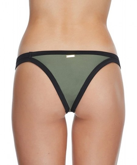 Bottoms Women's Fiji Low Rise Cheeky Bikini Bottom Swimsuit - Seaway Agave - CA17Z4GGEEC