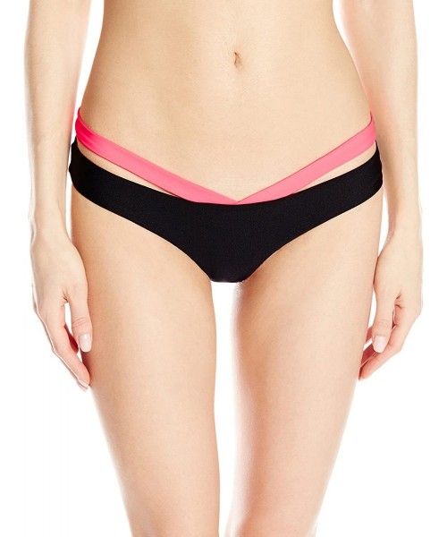 Bottoms Women's Beach Babe-Sandy Buns Minimal Coverage Bikini Bottom - Black - CE11VGZDHC3