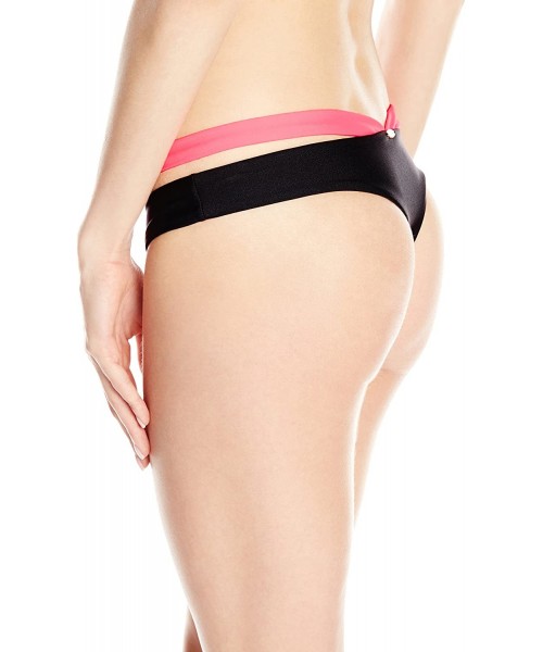 Bottoms Women's Beach Babe-Sandy Buns Minimal Coverage Bikini Bottom - Black - CE11VGZDHC3