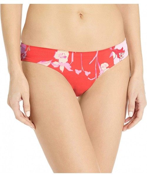 Bottoms Women's Cheeky Coverage Bikini Bottom - Spirits Red Floral - CD18YH8KZ6Z