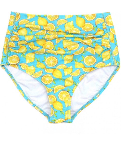 Bottoms Women's Sun Protection High Waist Bottoms UPF 50+ (Multiple Colors) - Lemons - CO190RYAZAW