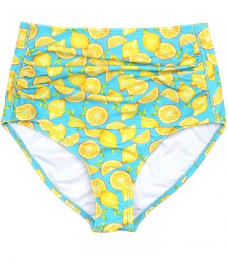 Bottoms Women's Sun Protection High Waist Bottoms UPF 50+ (Multiple Colors) - Lemons - CO190RYAZAW