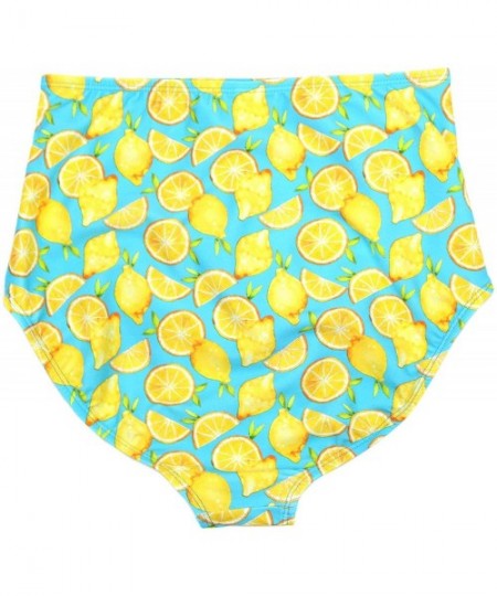 Bottoms Women's Sun Protection High Waist Bottoms UPF 50+ (Multiple Colors) - Lemons - CO190RYAZAW